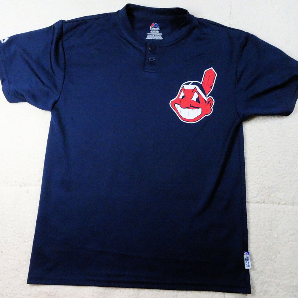 MLB Cleveland Indians Blue Cool Base Polo Yth XL